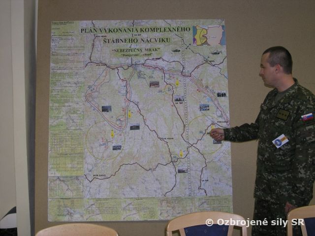 Dvojstupňový komplexný štábny nácvik  práporu rchbo v CST Liptovský Mikuláš