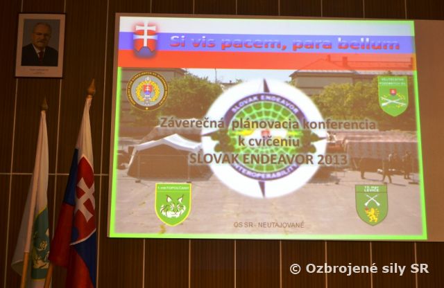 Záverečná plánovacia konferencia k septembrovému cvičeniu SLOVAK ENDEAVOR 2013 