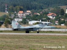 Návrat lietadla MiG-29AS VzS OS SR z CIAFu 2012