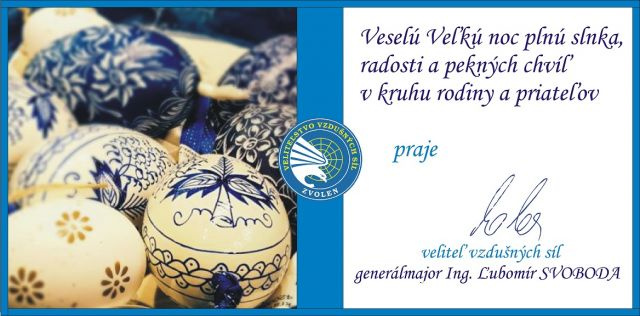 Veľkonočné prianie veliteľa vzdušných síl
