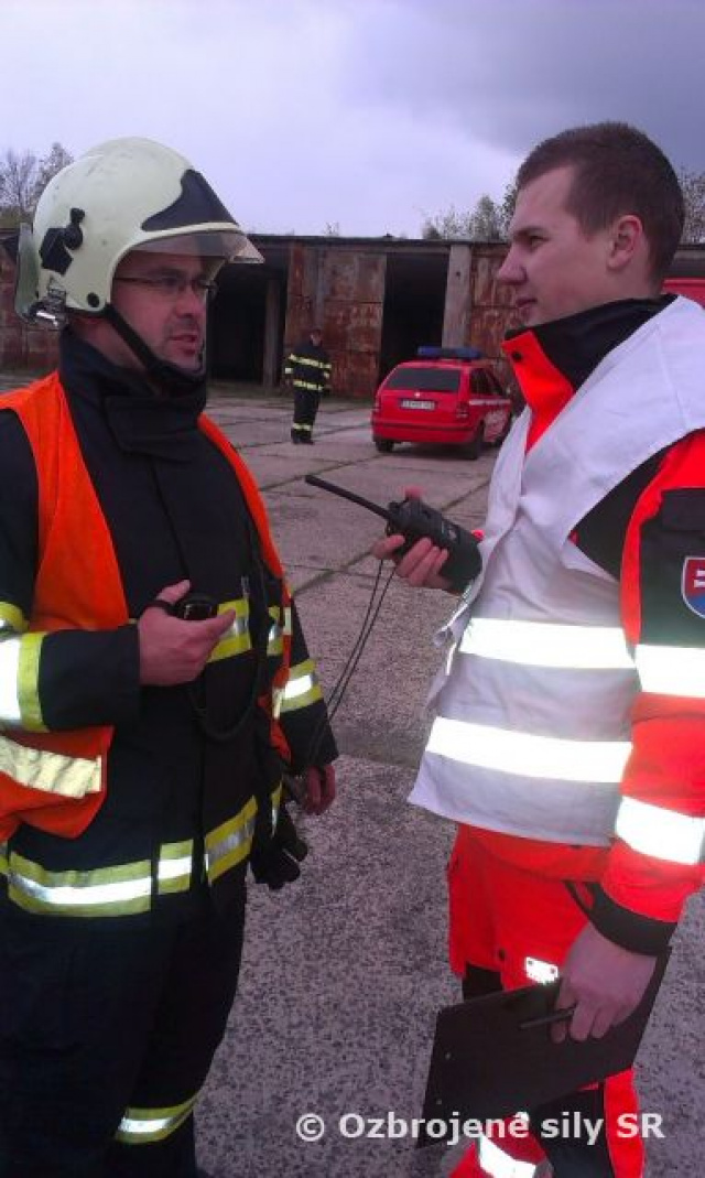 Hasiči zo Sliača a Slovenská zdravotnícka univerzita na spoločnom cvičení