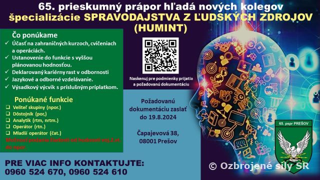 VYHLÁSENIE VÝBERU NOVÝCH PRÍSLUŠNÍKOV 