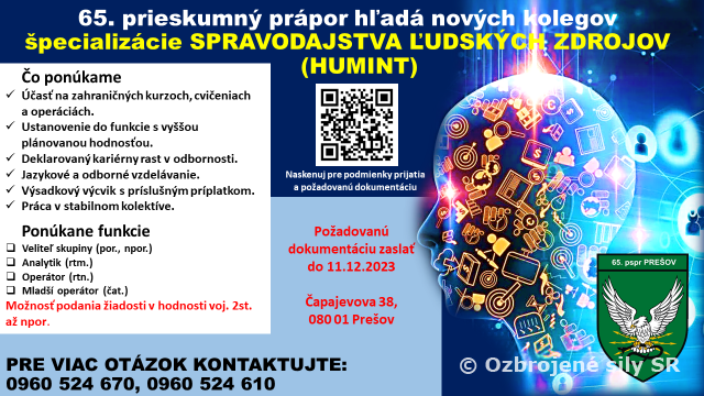 VYHLÁSENIE VÝBERU NOVÝCH PRÍSLUŠNÍKOV 