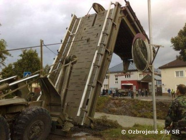 Ženijný most v Prievidzi postavený príslušníkmi ženijného práporu pozemných síl