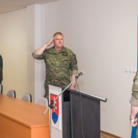 Slávnostný nástup k 79. výročiu ukončenia 2. svetovej vojny